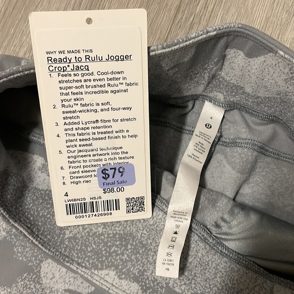 Lululemon Ready to Rulu Jogger Crop - Picture 3 of 5
